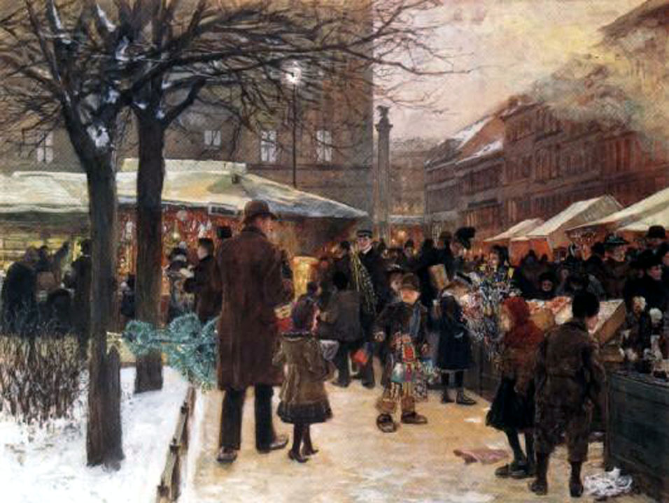 Weihnachtsmarkt in Berlin im Jahre 1892